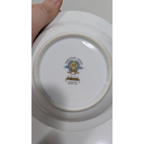 Noritake Lynbrook Berry Bowl Floral Gold Trim Porcelain Japan Vintage - Picture 8 of 8